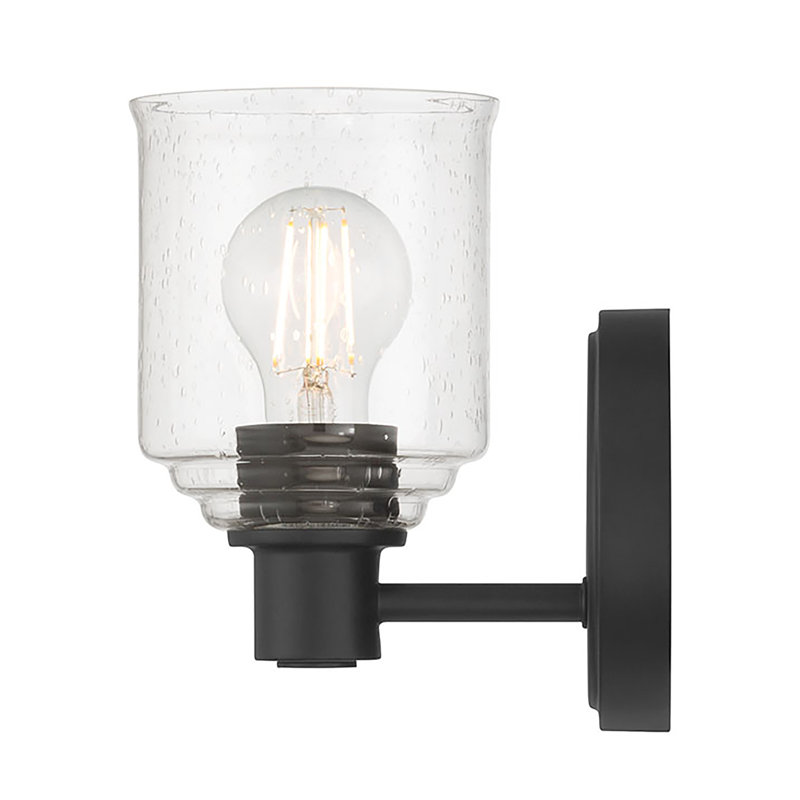 Vessair 7.5" High 1-Light Wall Sconce, Black
