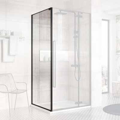 8000mm W x H Framed Fixed Glass Panel with Clear Glass