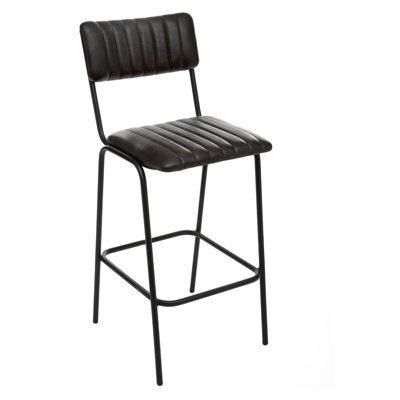 Tevis Upholstered Counter Stool with Metal Frame