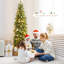 7.5' Artificial Pine Christmas Tree with Color & Clear Lights