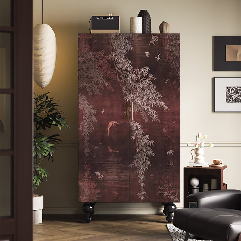 Retro storage cabinet classical wardrobe