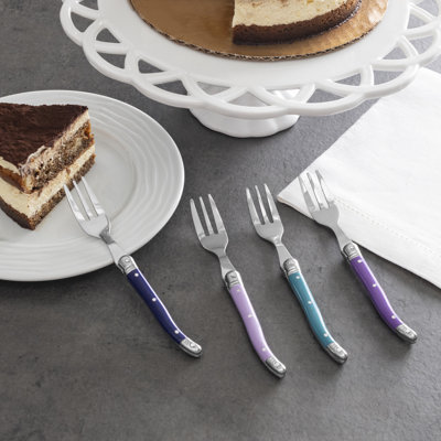 Ensemble de 4 fourchettes à gâteau French Home - French Plum