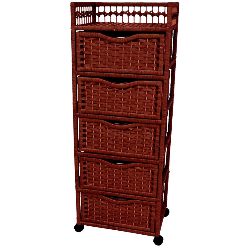 5-Drawer Storage Chest, Mahogany