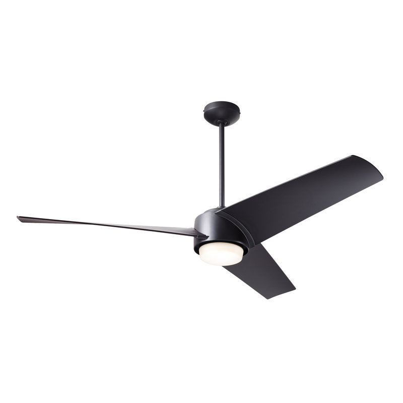 Ambit 56'' Ceiling Fan with LED Lights, Matte Black, Matte Black, Handheld Remote Control
