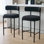 Tabouret de bar rembourré 30 po à dossier bas incurvé et structure en métal
