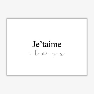 Je'taime - Print