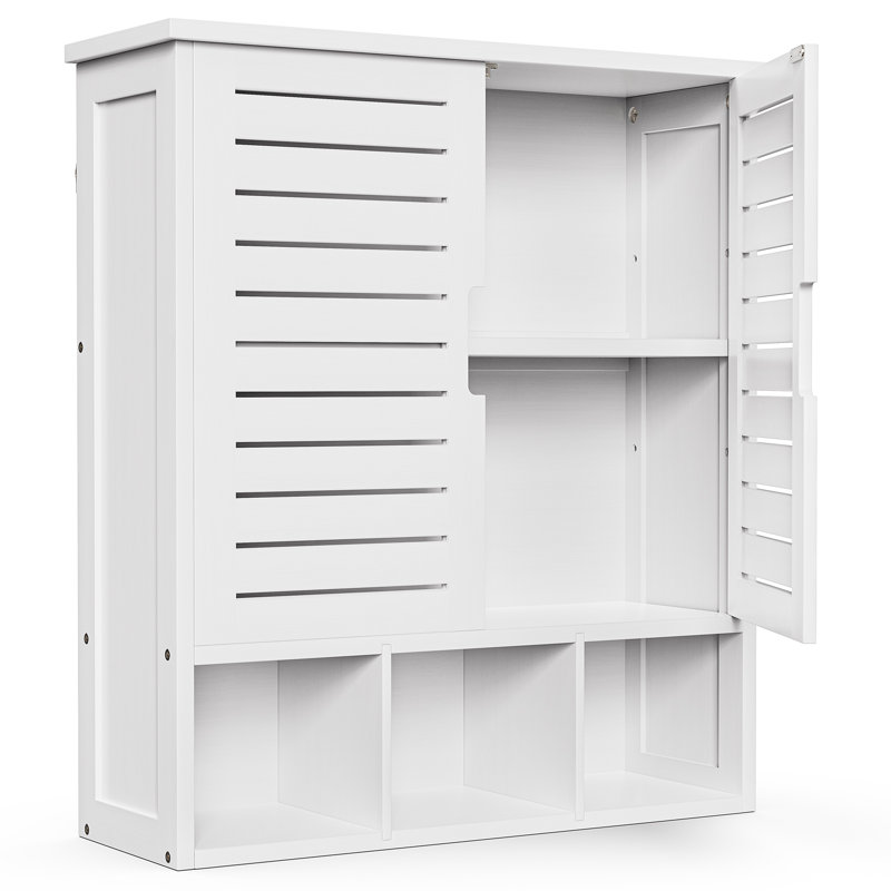 Armoire de salle de bain Cleonte, Blanc