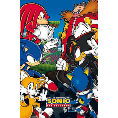  Officially Licensed Sonic The Hedgehog - Group 24 x 36 Inch Art Poster - Decorative Print - Poster Paper - Ready to Frame