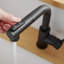 Robinet de lavabo, robinets de cuisine noirs avec douchette extractible, robinet de préparation pour mini-bar-125507928