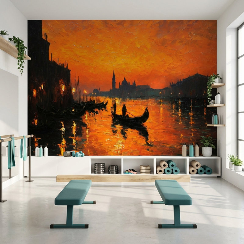 Décoration murale amovible Venice, Textured Non-Pasted, 140 po x 108 po