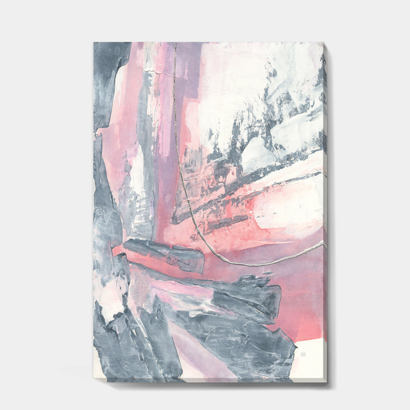 Durty Shabby Pink Blush I - reproduction d'art sur toile tendue, H 32 po x l 24 po x P 1 po