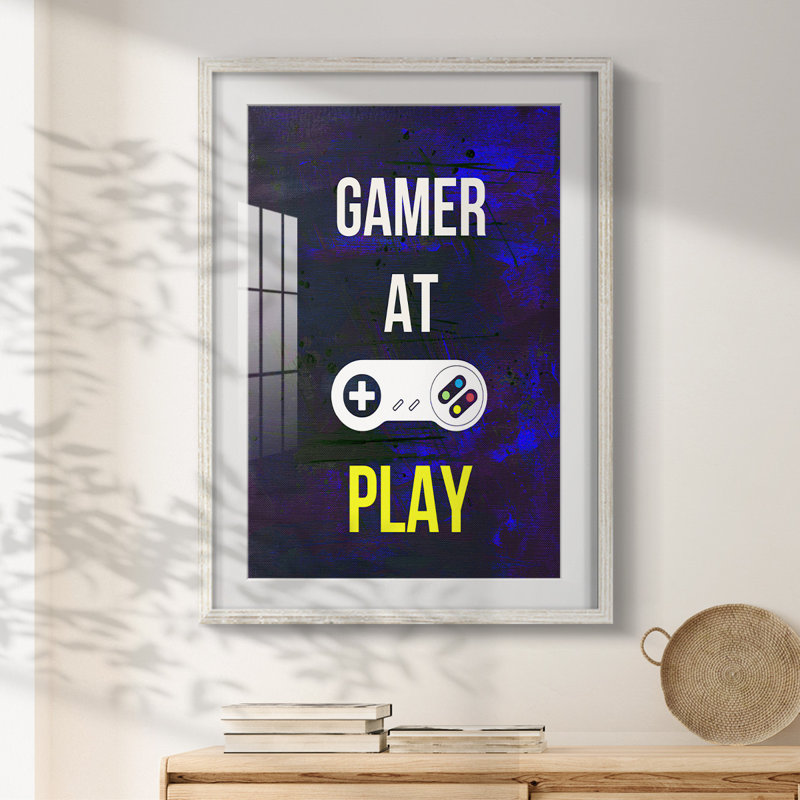 «Gamer at Play VI», impression encadrée, H 28,5 po x l 20,5 po, Blanc