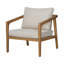 Ensemble de 2 fauteuils club d'extérieur en bois d'acacia
