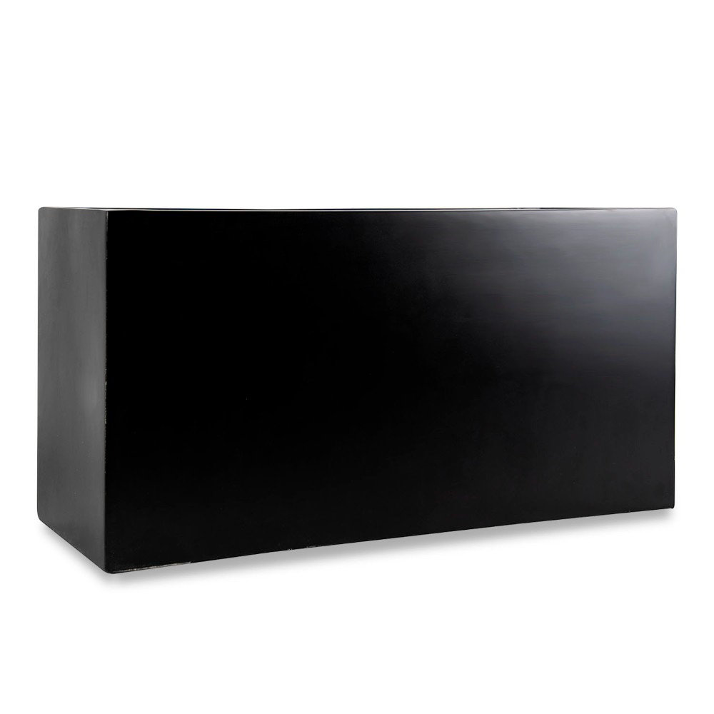 Connoisseur Fiberglass Planter Box, 16" H x 18" W x 47" D, Black