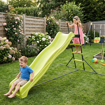 2.2M Indoor Plastic Freestanding Slide - Featuring Corrosion Steel, High Strength Chute, And Protective Playground Equipment With Rust Proof Comprehensive Features