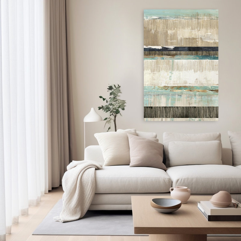 Celadon Dreams I, art contemporain abstrait, H 60 po x l 40 po