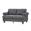 59,5 po. Housse de salon moderne en tissu classique gris en polyester.-1674911905