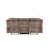 Zubaida Two Tone Chocolate Velvet Recliner Sofa W/USB Port & Drop Down Table