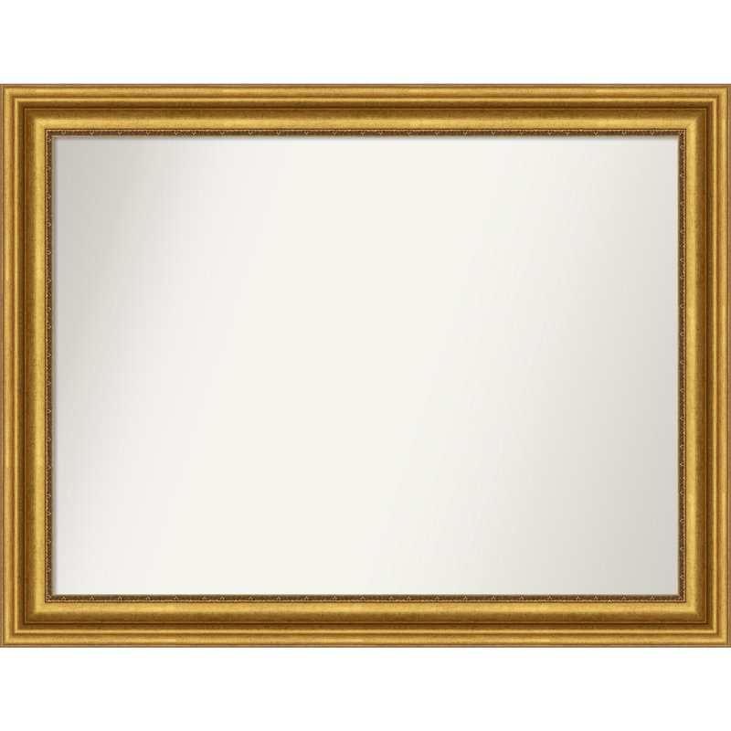 Miroir de salle de bain Jashawna, 33,75 po x 43,75 po, Doré