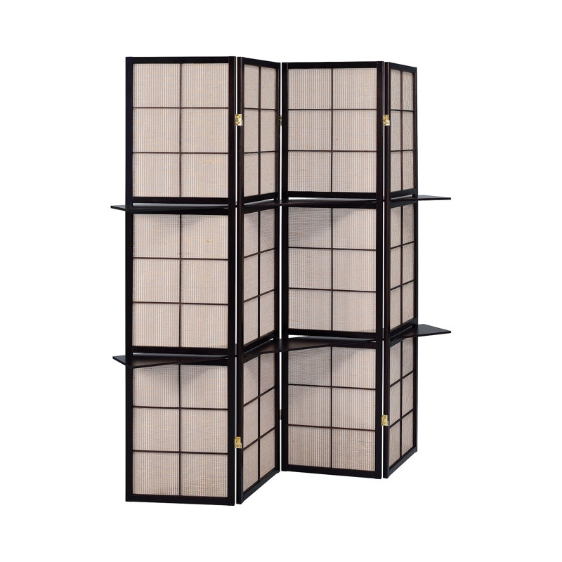 Ellayne 59'' W x 70.25'' H 4 - Panel Folding Room Divider