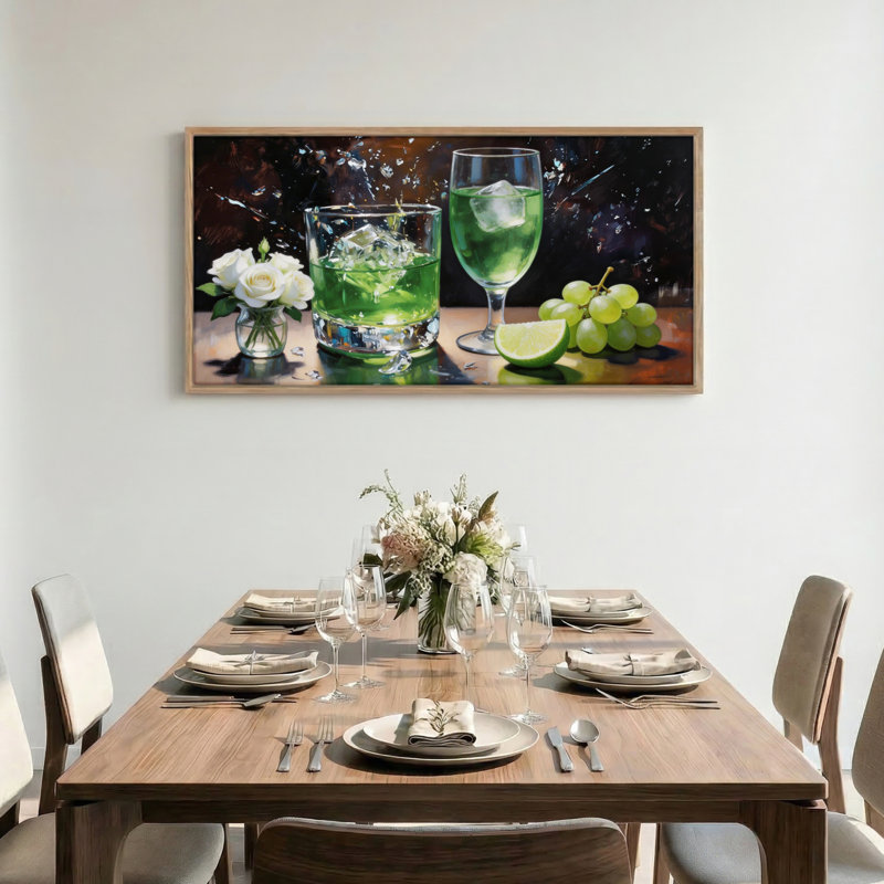 «Cocktail Still», reproduction d'art sur toile encadrée, ensemble de 1 48 po x 24 po, 48 x 24 pouces
