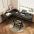 Black Rectangular Solid Wood desks-108218824-108218821