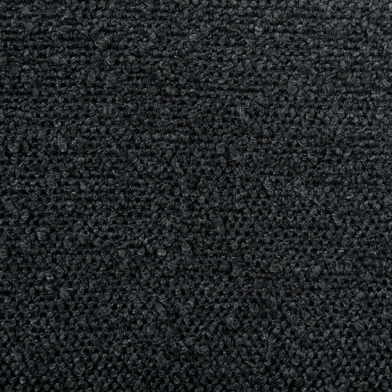 Jeremas Boucle Upholstered Accent Side Chair Black, Black Polyester