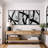 BAW "Black Gray White Geometric Paint Strokes Artwork, Abstract  Modern Contemporary Wall Pictures, Framed Canvas Giclée Print 3 Pieces Wall Art" 16"x24"x3 pcs, 24"x36"x3 pcs-79731472-79731474