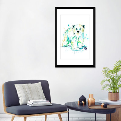 « polar bear baby »-impression sur toile tendue