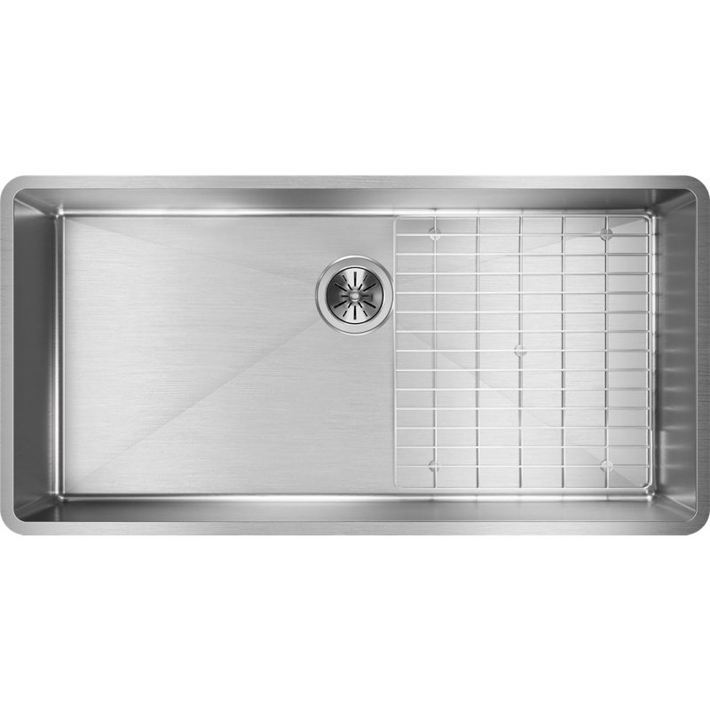 Crosstown 36.5" x 18.5" Undermount Kitchen Sink with Grid and Drain Assembly