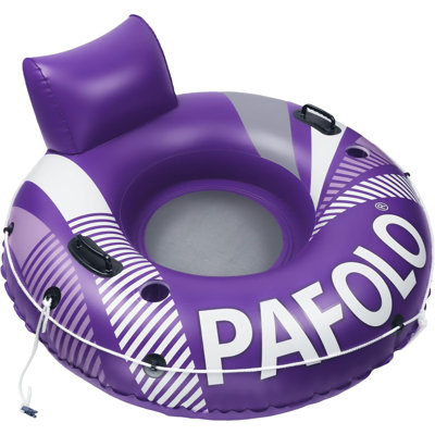 Piscine Float Adulte, Flotteur gonflable River Tube, River Tubes pour flottant robuste avec fond en filet, dossier confortable et 2 porte-gobelets et poignées de maintien durables, capacité de poids de 450 lb