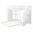 Twin Over Full Bunk Bed With 3-Layer Shelves, Drawers And Storage Stairs, White-1428490115