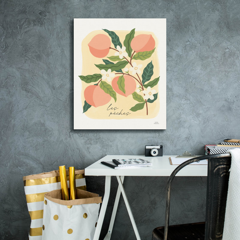 «Marche Aux Fruits 4 V2» par Laura Marshall, art mural sur toile, H 16 po x l 12 po x P 0,75 po