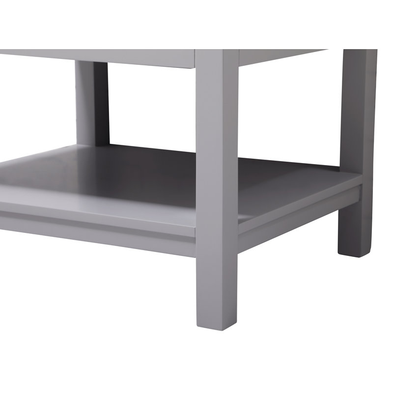 Andralyn 25'' Single Bathroom Vanity with Marble Top, Gray