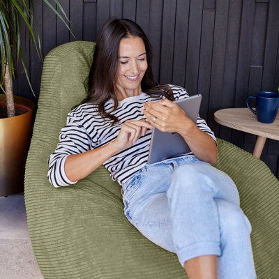 Bean Bag Bazaar Dalton Corduroy Recliner Bean Bag