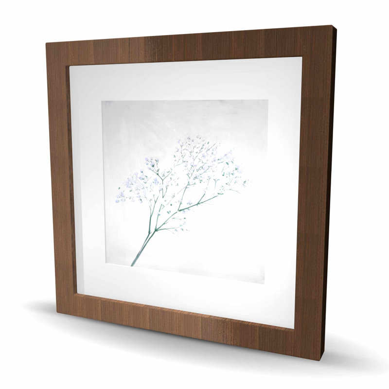 Bouquet de fleurs de bébé - Souffle encadrée, H 16 po x l 16 po, Brun
