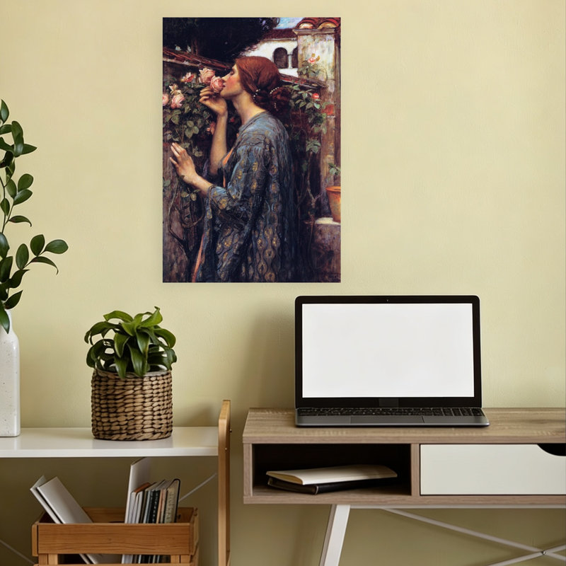 «The Soul Of The Rose», reproduction d'art classique de paysage d'orchidée violette, H 18 po x l 12 po
