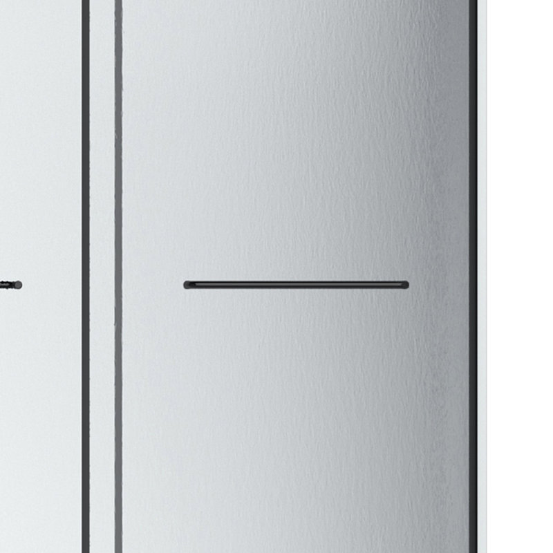 Molly 48" W X 36" D X 76" H Frameless Shower Door Rectangular Shower Kit With Rain Drop Glass Finish, Right, Black