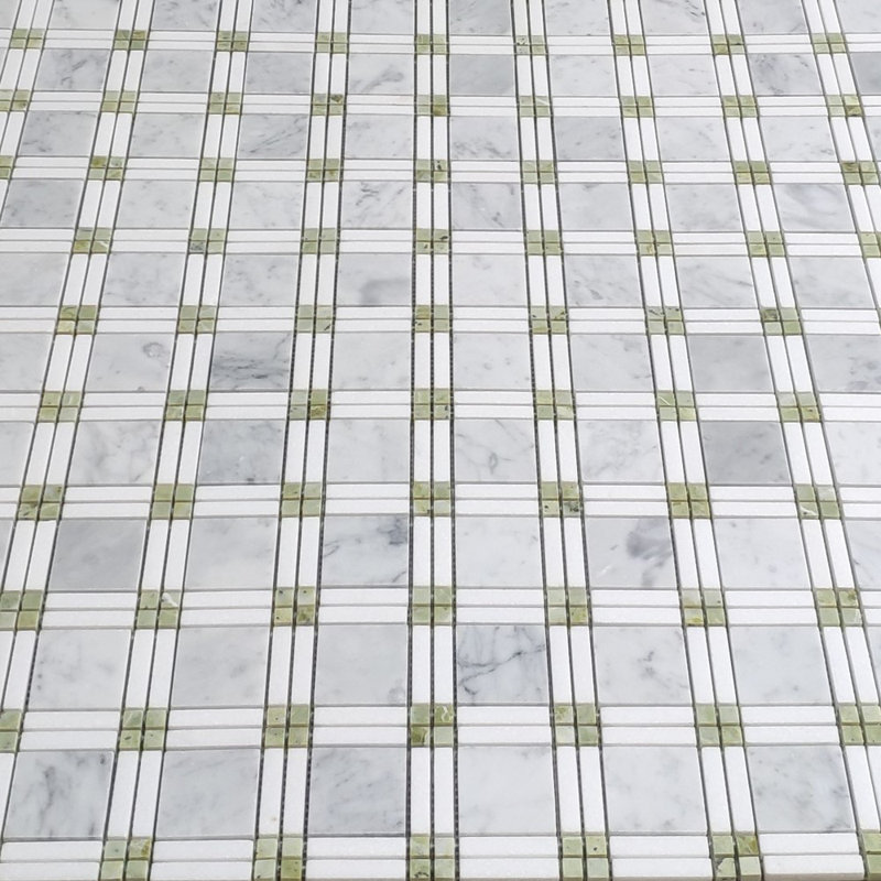12" x 12" Marble Grid Mosaic Wall & Floor Tile