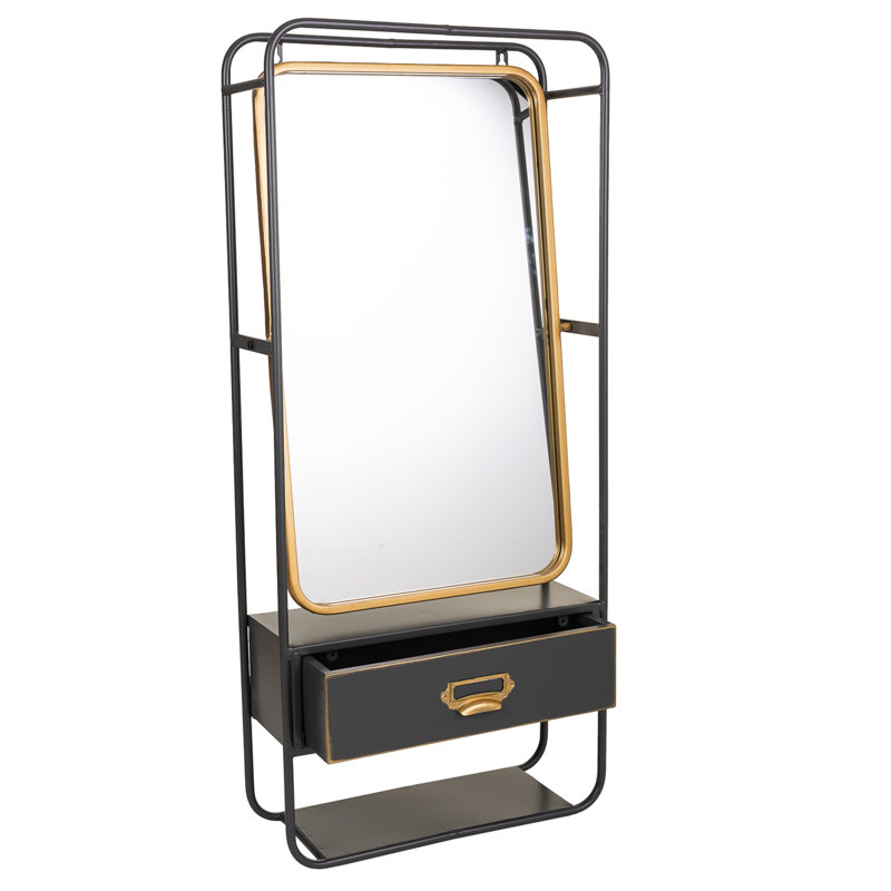 Demetria Engineered Wood Flat Wall Mirror