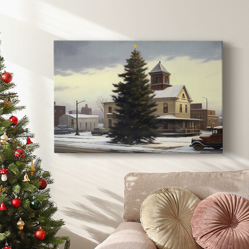 Christmas Holiday Arts - Toile tendue avec châssis, H 18 po x l 27 po