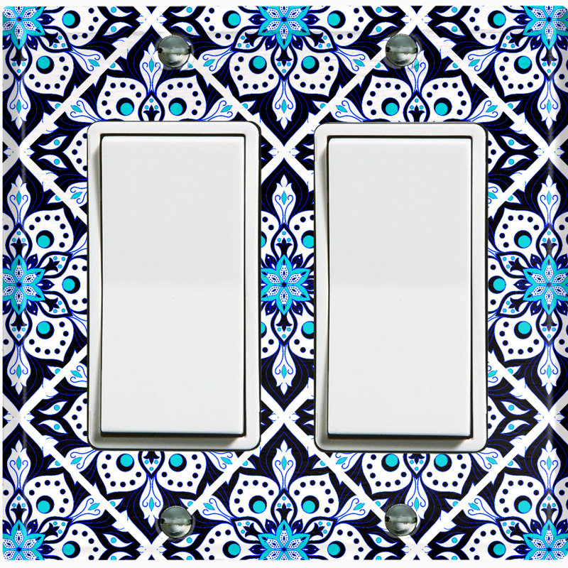 Patterned 2 - Gang Rocker Standard Wall Plate