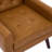 Jaqueze Upholstered Brown Faux Leather Tufted Square Arm Accent chair-1245556926