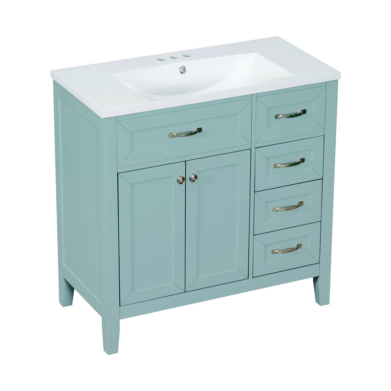 Rangement pour salle de bain Krashna, Vert