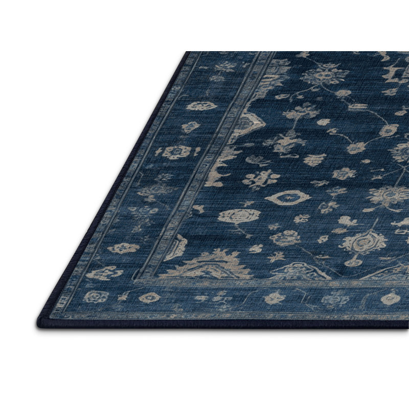 Tapis gris lavable à la machine, Rectangulaire 2 pi x 3 pi