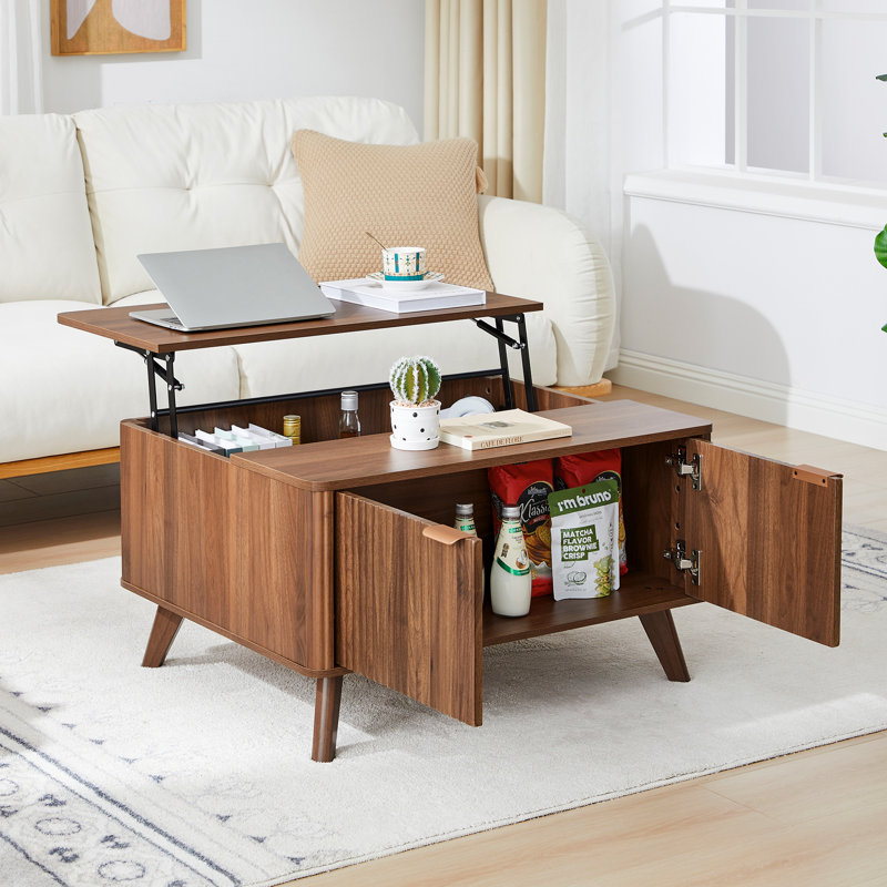 Lift Top Coffee Table With Storage, Walnut