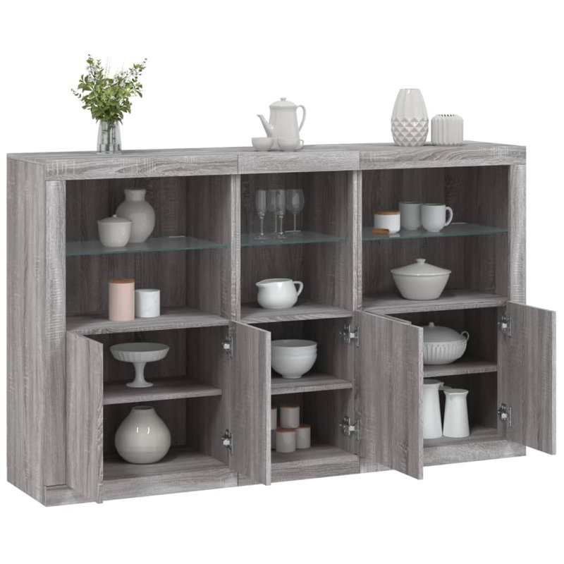 Azilda 162cm Sideboard, Grey Sonoma