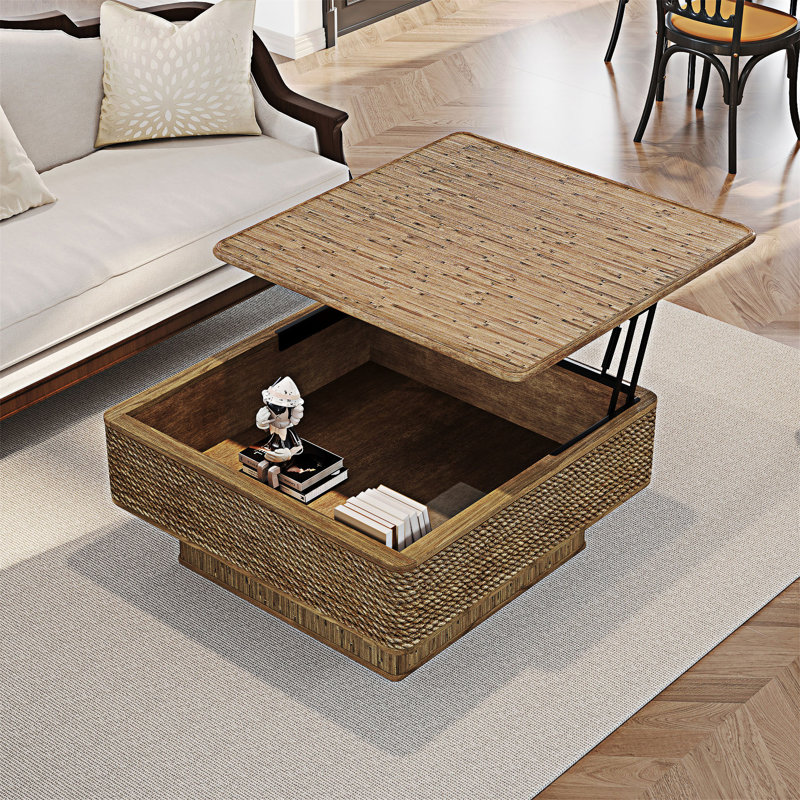 Table basse avec fonction de rangement réglable