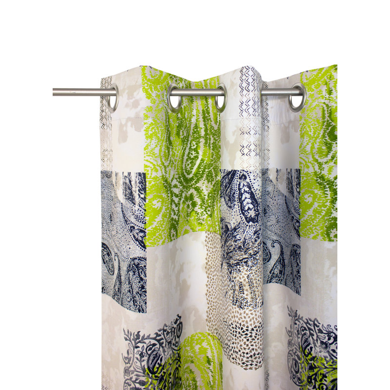 Buttrey Room Darkening Curtain Single Panel, 145cm Width x 180cm Drop, Green