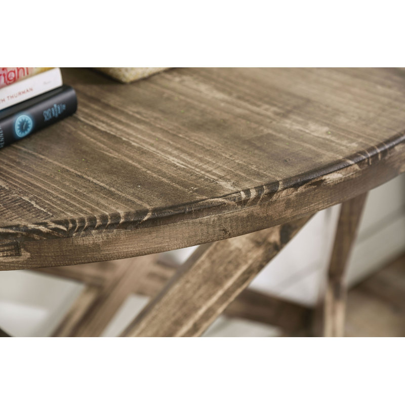 Console en bois massif 47 po Silvin, Brun cendré